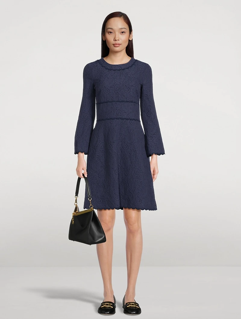 Cotton-Blend Mini Dress