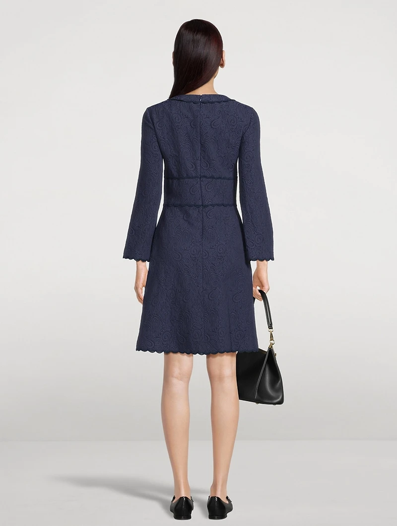 Cotton-Blend Mini Dress
