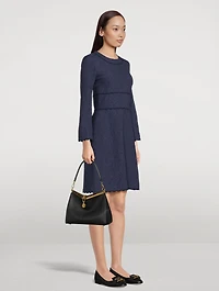 Cotton-Blend Mini Dress