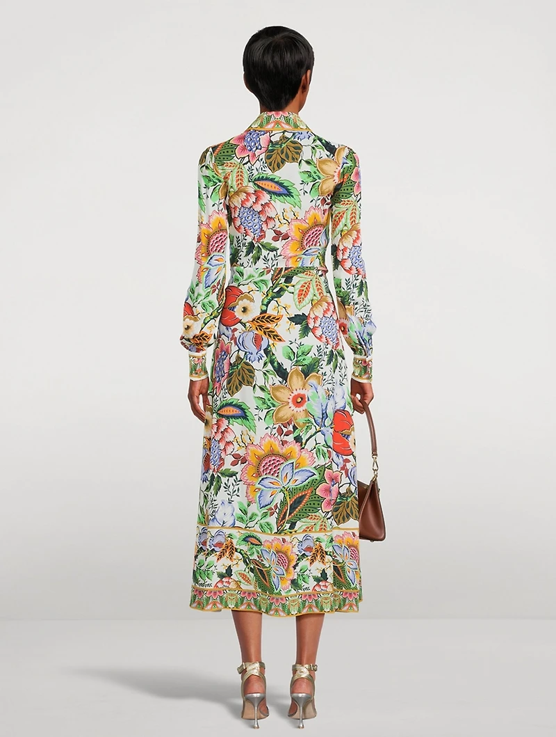 Cotton Shirt Dress Floral Print