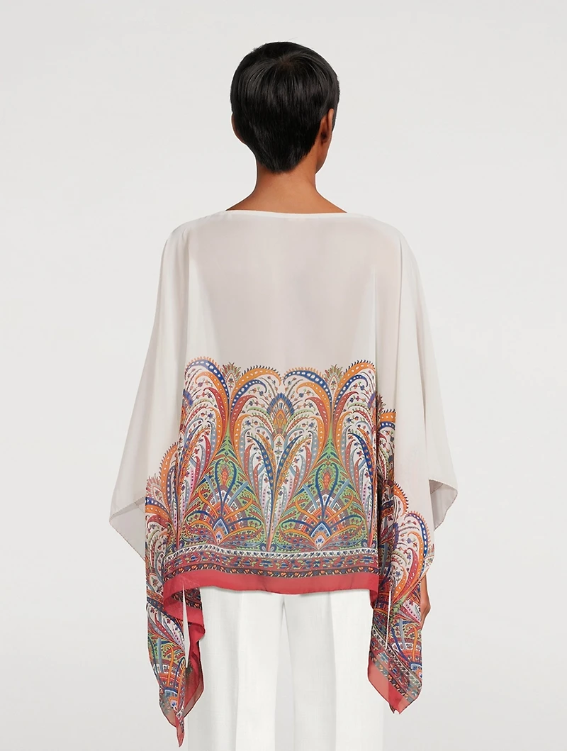 Silk Blouse In Paisley Print