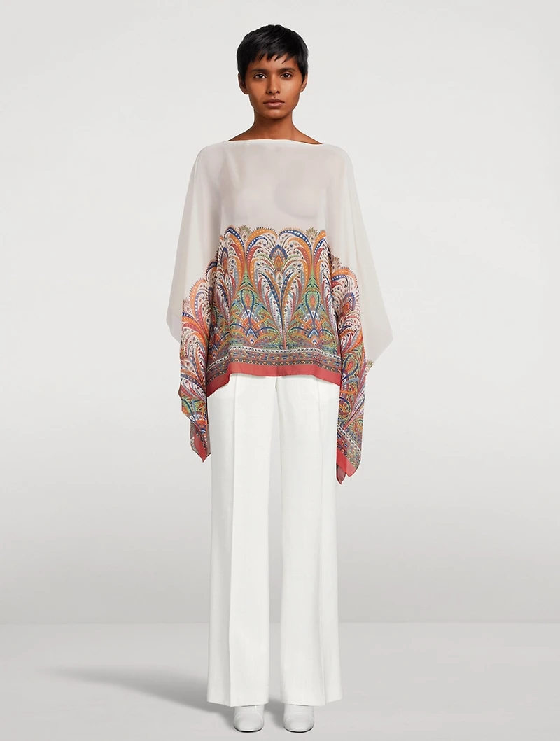 Silk Blouse In Paisley Print