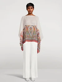 Silk Blouse In Paisley Print