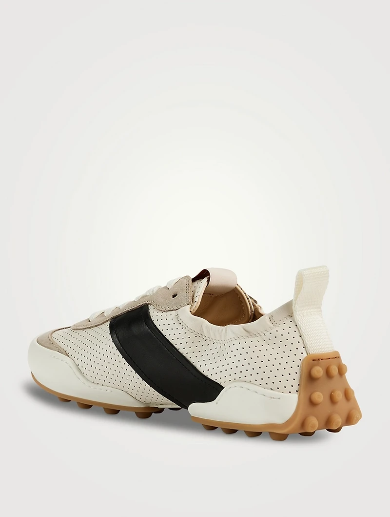 Perforated Leather Sneakers