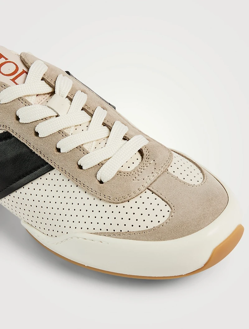 Perforated Leather Sneakers