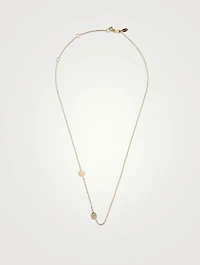 Love Letter Kelly 14K Gold Tennis Racket And Heart Necklace With Diamond