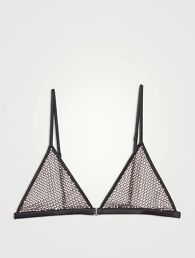 Crystal Fishnet Triangle Bra