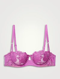 Rose Logo Embroidery Balconette Bra