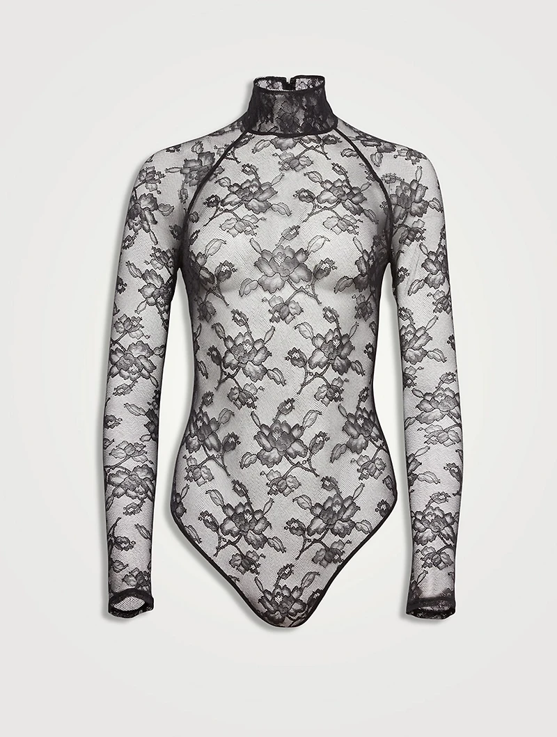 Lace Mockneck Bodysuit
