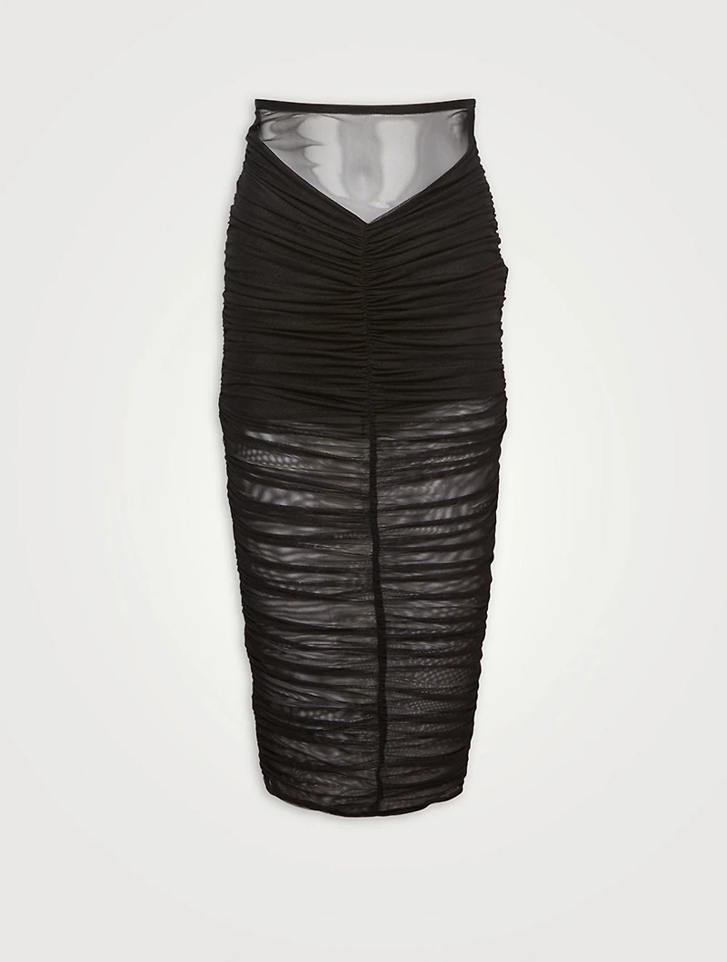 Ruched Midi Skirt