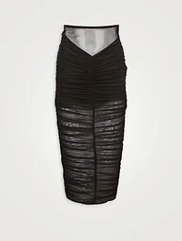 Ruched Midi Skirt