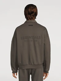 Cotton-Blend Polo Sweatshirt