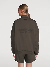 Cotton-Blend Polo Sweatshirt