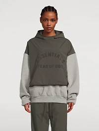Nylon Fleece Hooded Sweater