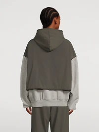 Nylon Fleece Hooded Sweater