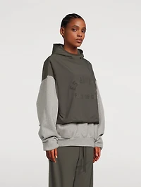 Nylon Fleece Hooded Sweater