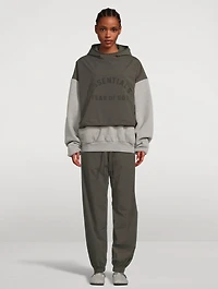 Nylon Fleece Hooded Sweater