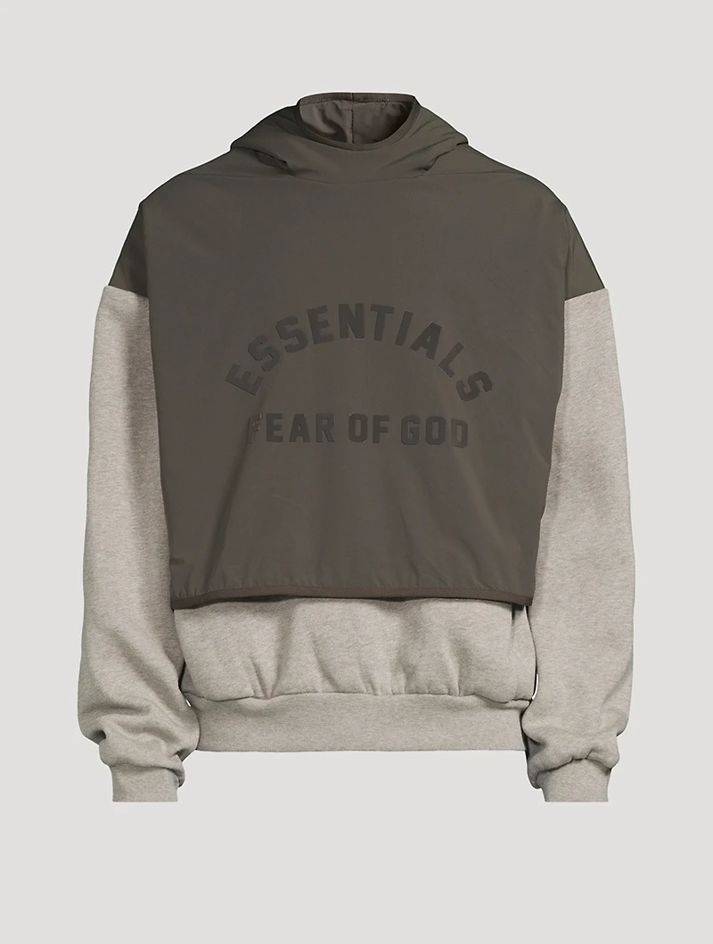 Nylon Fleece Hooded Sweater