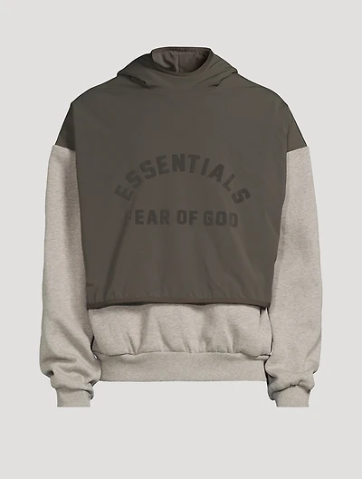 Nylon Fleece Hooded Sweater