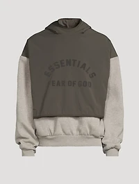 Nylon Fleece Hooded Sweater