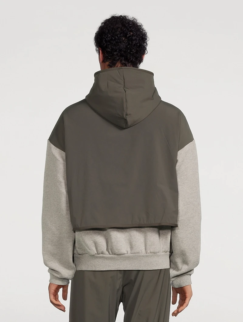 Nylon Fleece Hooded Sweater