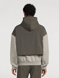 Nylon Fleece Hooded Sweater