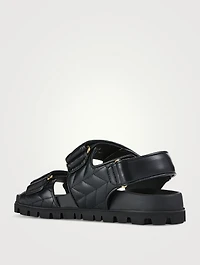 Matelassé Leather Sport Sandals