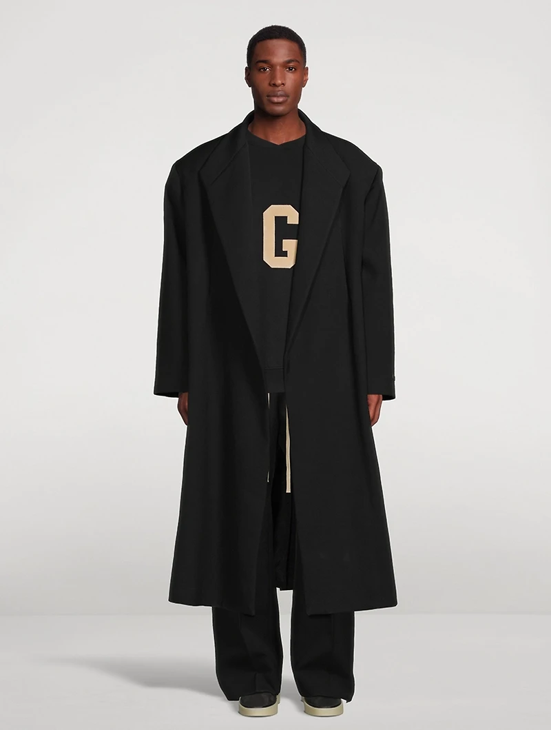 Double Wool Stand Collar Overcoat