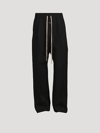 Wool-Blend Wide-Leg Pants