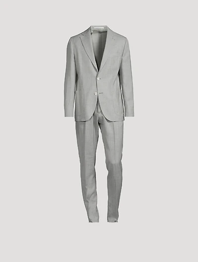 Wool Silk And Linen Two-Piece Suit