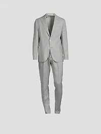 Wool Silk And Linen Two-Piece Suit