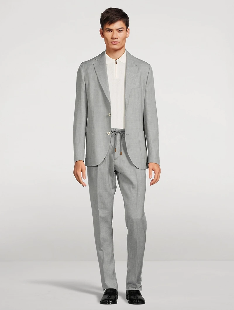 Wool Silk And Linen Two-Piece Suit