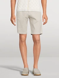 Linen And Cotton Stretch Shorts
