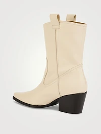 June Leather Western Boots