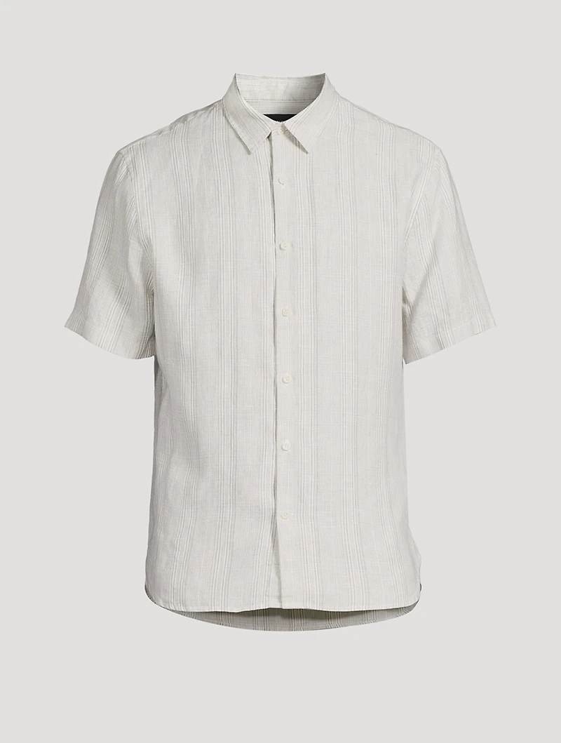 Hemp Shirt Striped Print
