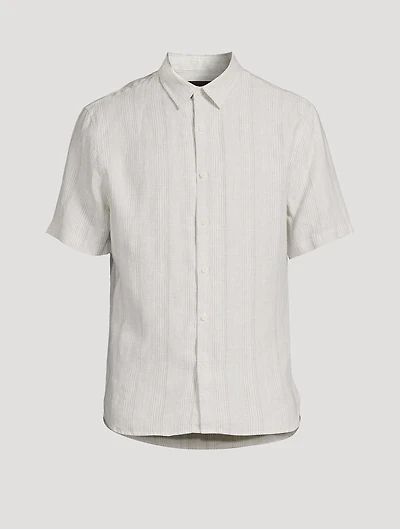 Hemp Shirt Striped Print