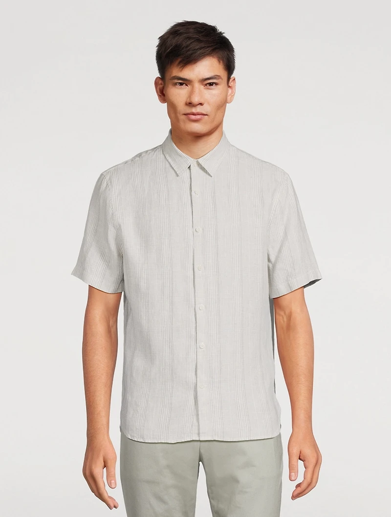 Hemp Shirt Striped Print