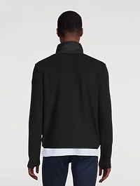 Wool-Blend Down Padded Cardigan