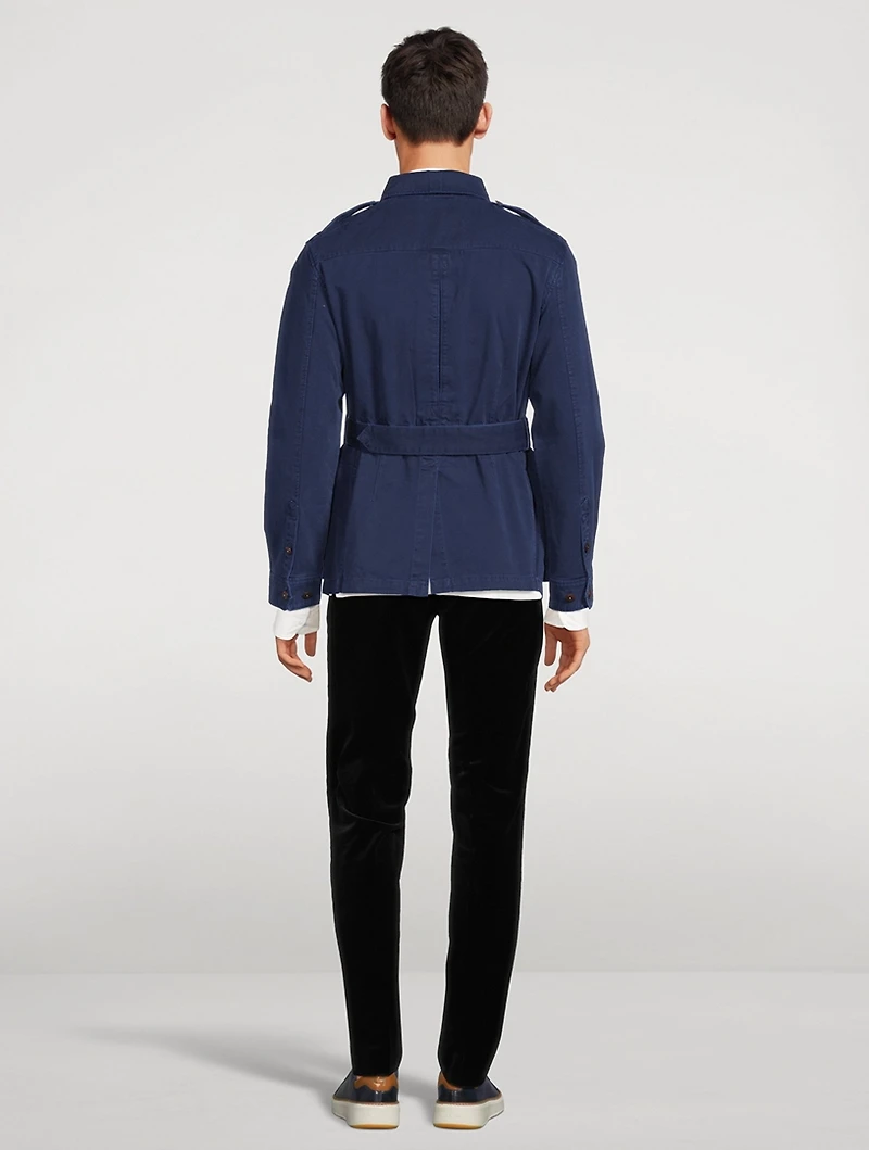 Twill Belted Utility Jacket