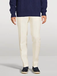 Linen Slim-Fit Pants
