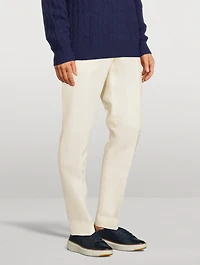 Linen Slim-Fit Pants