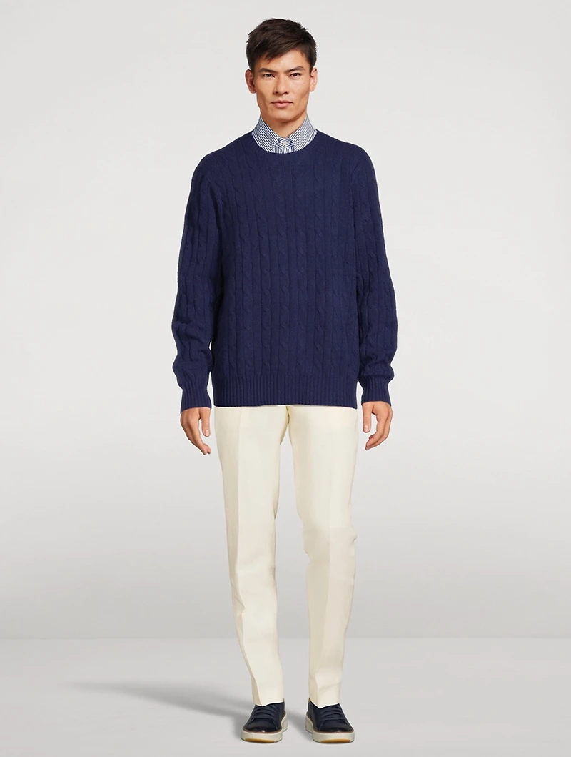 Linen Slim-Fit Pants