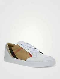 Salmond Leather Sneakers Check Print