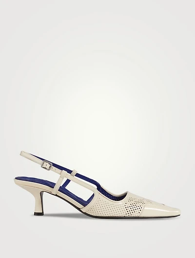 Chisel Leather Slingback Pumps