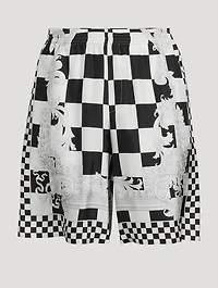 Contrasto Medusa Silk Shorts