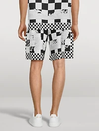 Contrasto Medusa Silk Shorts