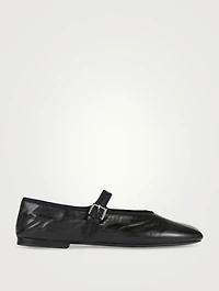 Boheme Leather Mary Jane Ballet Flats