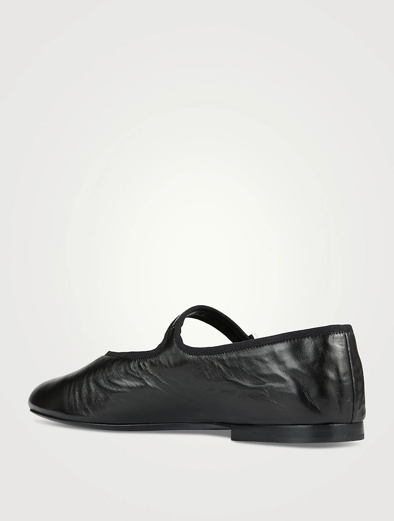 Boheme Leather Mary Jane Ballet Flats