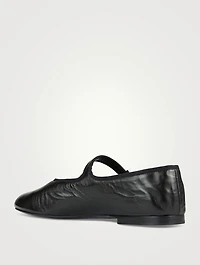 Boheme Leather Mary Jane Ballet Flats