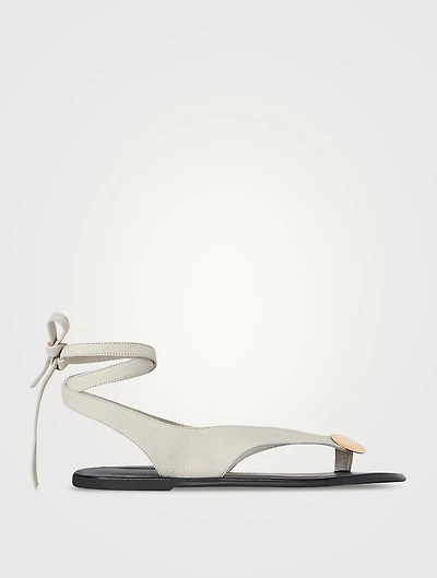Charm Beach Leather Sandals